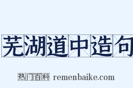 芜湖道中造句是什么意思的图片